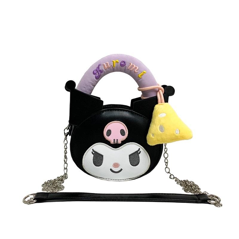 

2025 Женская милая мультяшная сумка-кроссбоди на цепочке с монстром – Сладкая и крутая наплечная сумка 16*7*13 cm чёрный