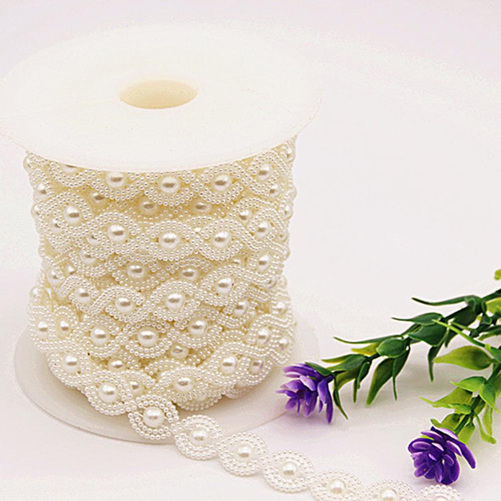 1 Yard ABS Imitation Pearl Connection Beads Wedding Doll Bead Chain Handmade DIY Bead String Diamond Accessories