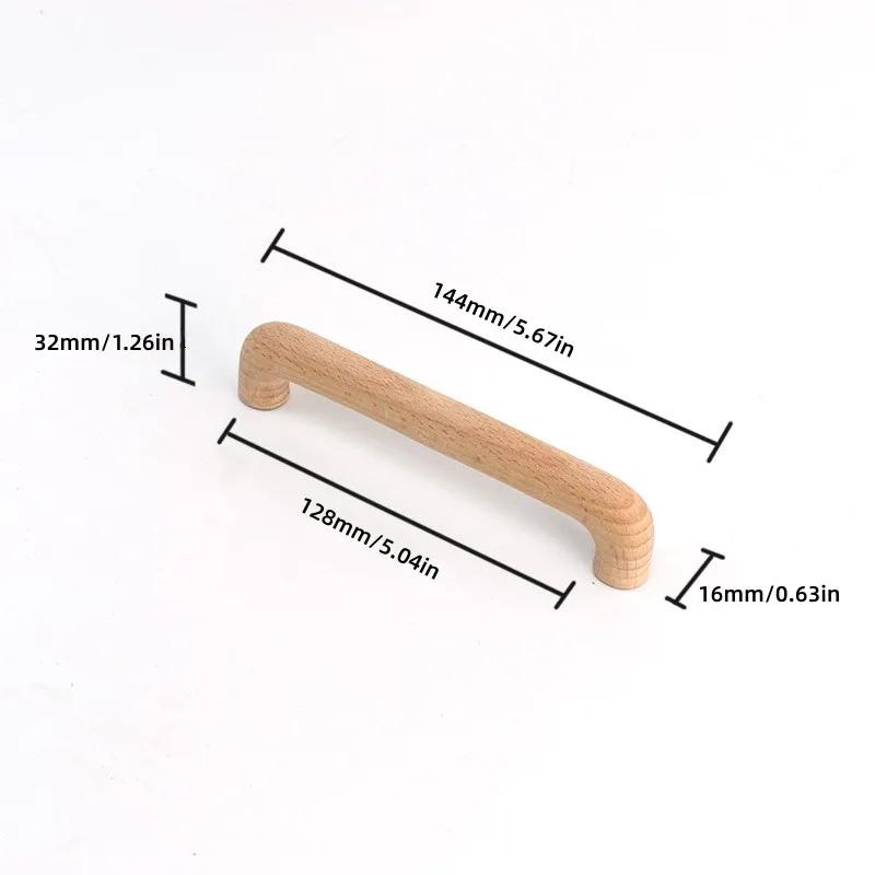 Puxadores de madeira de faia para armários de cozinha, gavetas e portas de móveis. Feitos de madeira maciça, esses puxadores são ideais para portas e gavetas de armários.