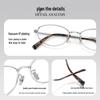 Old Money Retro Cat Eye Titanium Glasses for Women - Square/Round Face Myopia Frames (Style 30920)