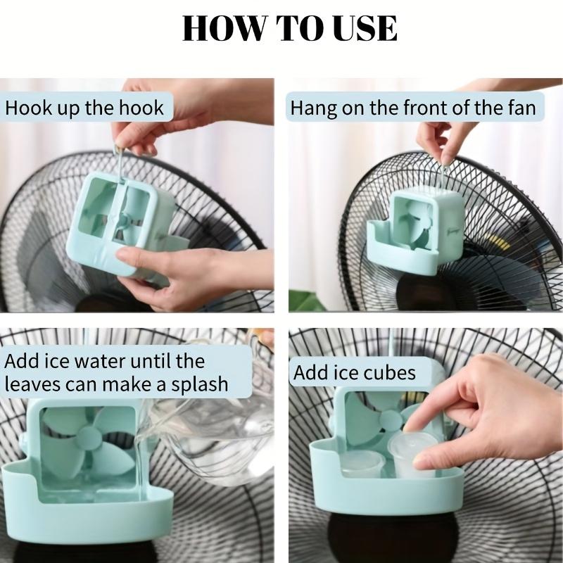 Portable Fan Cooler Set - Zero-power Physical Water Circulation Cooling Device with Hook Mount, Summer Heat Relief Accessory