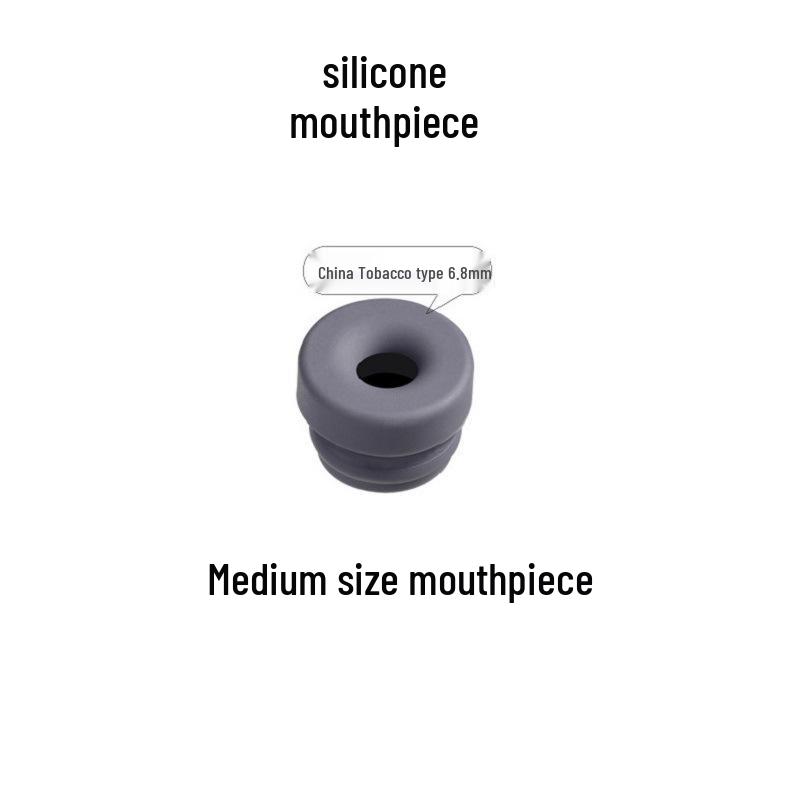 Non-Drop Ash Smoking Accessory: Silicone Cigarette Holder & Mini Walnut Ashtray