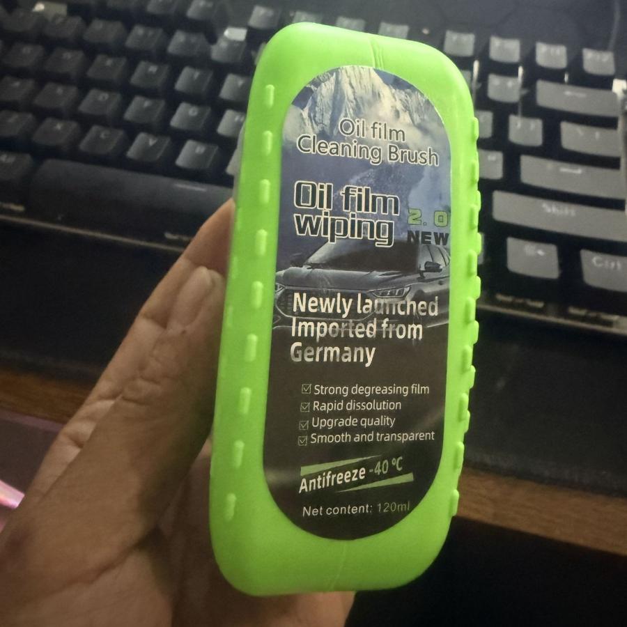 Upgrade Car Glass Oil Film Remover Brush For Windshield Leakproof Cover Brush Auto Car Oil Film Cleaning Brush Window Polishing