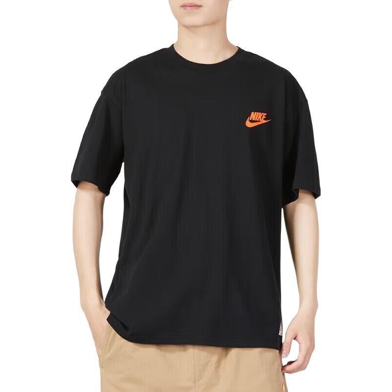 Nike Men's Black Short-Sleeve Training T-Shirt with Back Logo Print