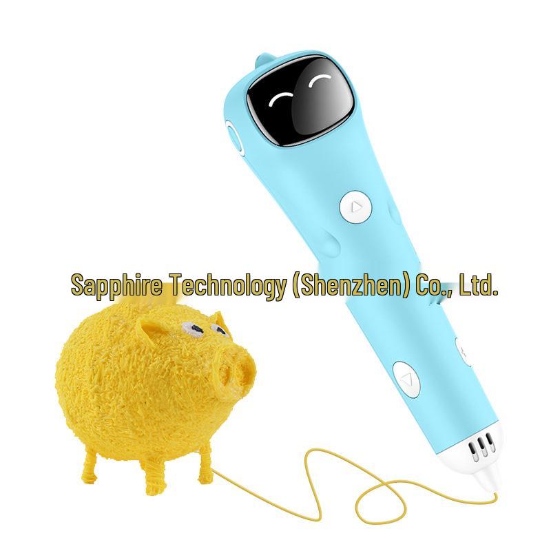 3D Low-Temperature Printing Pen for Kids – Dual Language (English/Russian) English Voice-Blue