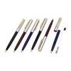 Made In Japan Metallic Retro Ballpoint Pen Set, Assorted Colors, 6 Pack. Features a Full-barrel Knock Mechanism, Semi-metallic Retro Style, Metal and