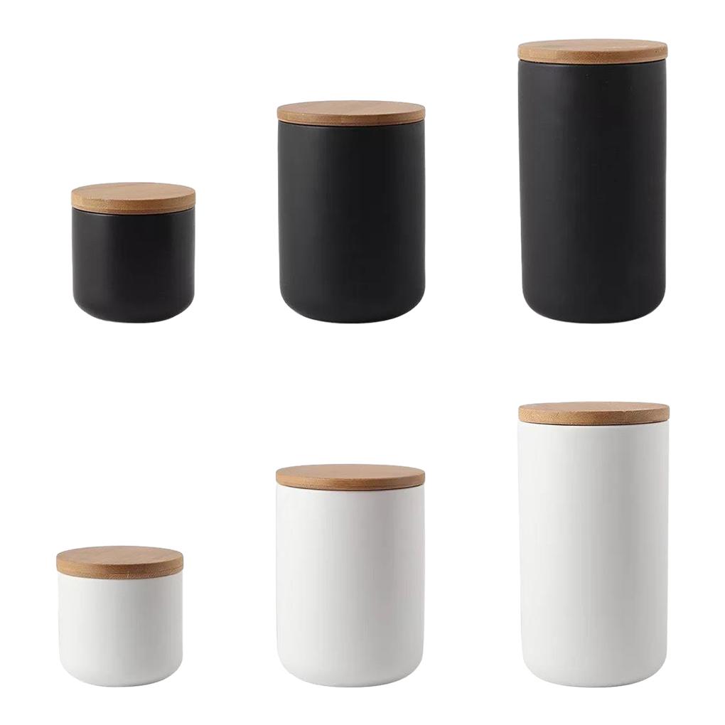 Ceramic Storage Jar Wide Application Multifunctional Non-skid Ceramic Seasoning Jars Durable