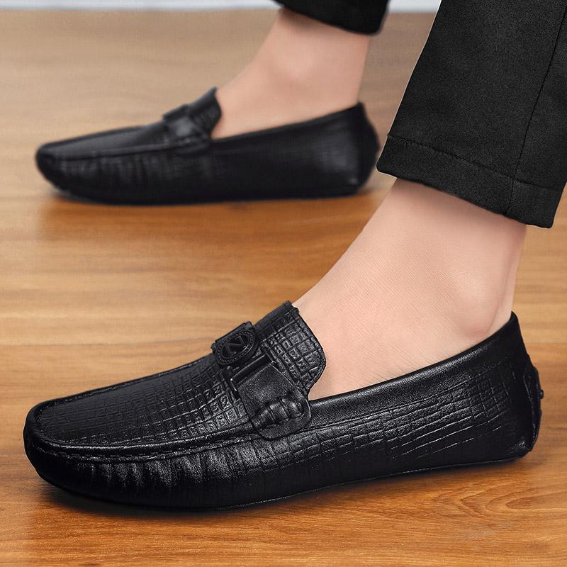 Men Casual Shoes Soft Genuine Leather Loafers Men'S Flats Comfy Luxury Shoes Male Driving Footwear Man Brand Handmade Sneakers