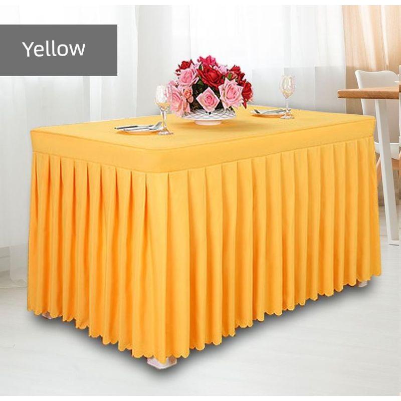 

Minimalist Conference Tablecloth Business Table Skirt Office Event Exhibition Sign-in Red Long Table Cover Rectangular Table Fabric Yellow 120*40*75cm high