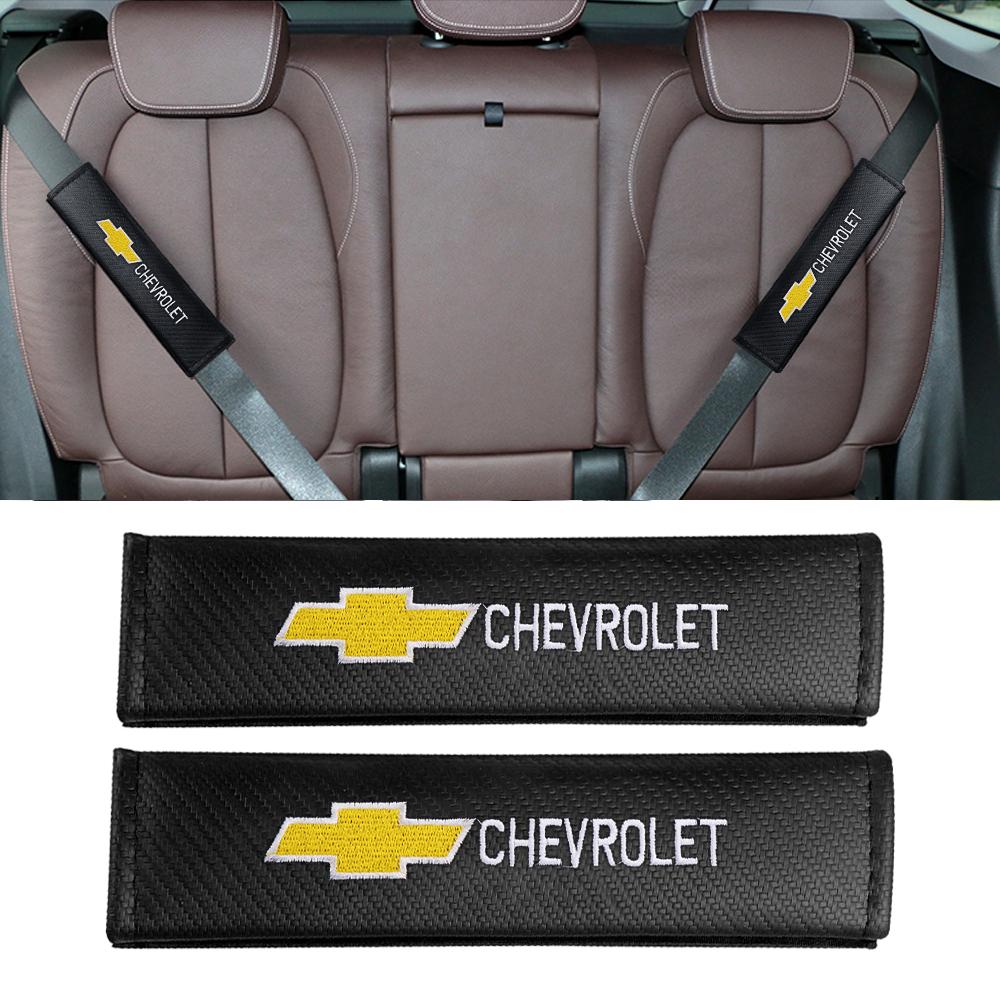 2pcs Car Seat Belt Pad Shoulder Cover Cushion Seat Belt Pad Auto Accessories for Chevrolet Logo Lacetti Aveo Cobalt Cruze Malibu