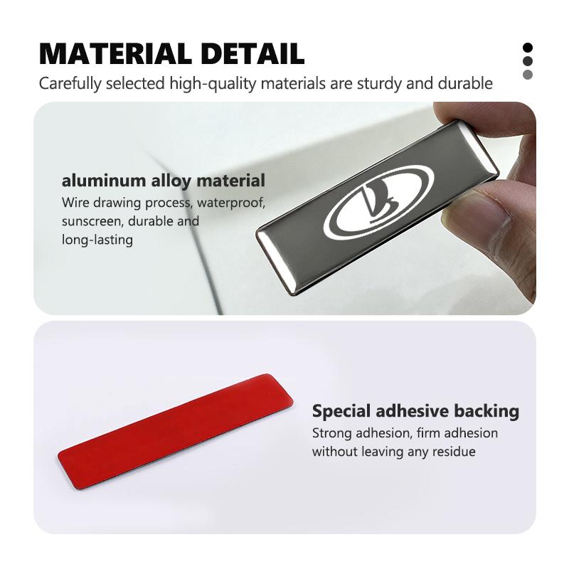 For Lada Aluminum Alloy Car Logo Stickers Auto Body Door Decorative Decals Accessories Largus Priora Vesta Niva Samara Kalina SS13