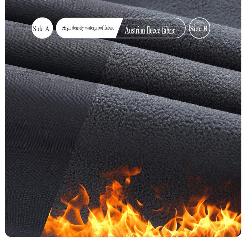 Autumn And Winter New Men's Double-Sided Polar Fleece Coat Thick Warm Jacket Youth Stand Collar Streetwear Sweatirt