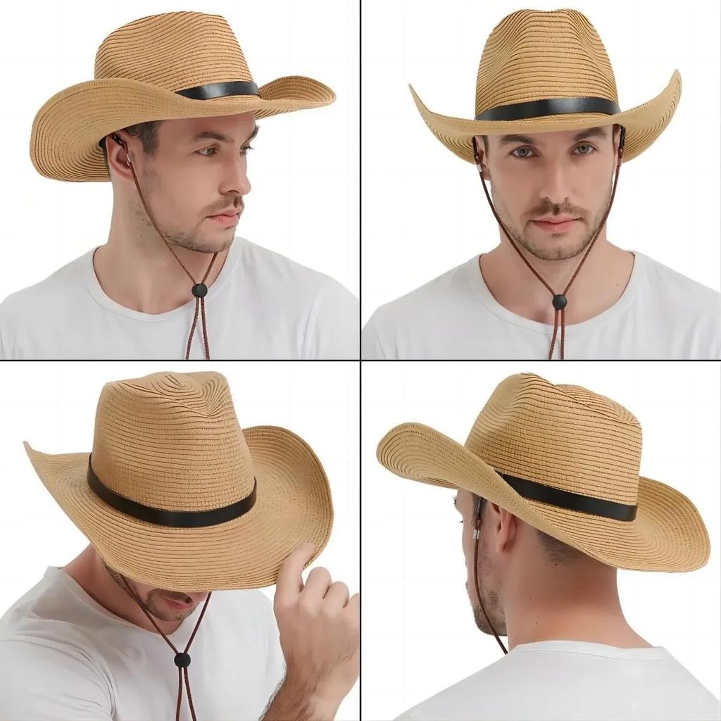 2024 New Large Size 62cm Foldable Men's Women's Big Head Straw Headgreat Sun Hat Men's Summer Beach Sun CapTrendy Top Panama