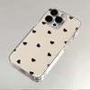 Simple Style Love Transparent Case For iPhone 16 15 14 13 12 11 Pro Max 14 15 Plus Shockproof Clear Bumper Cases Luxury Cover