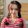 New Trendy Pink Bow Tie Hair Rings Sweet Large Elastic Rubber Bands High Horsetsil Hair Bands For Women Girls Hair Accessories Gifts