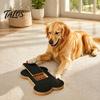 Interactive Pet Grooming Tool Dog Scratch Board with Treat Box, Wooden Nail File Board, Bone Pad Shaped Pad, Grinder Alternative for Large Medium