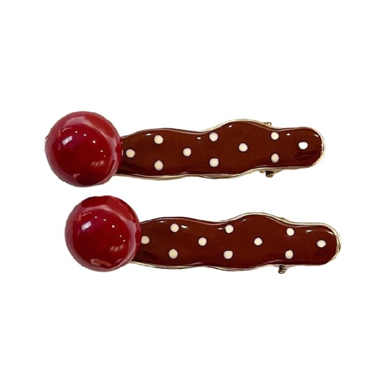 2pack Stylish Heart Shape Hair Clip Colorful Hair Barrettes Trendy Comfortable Hairpin Hair Accessories