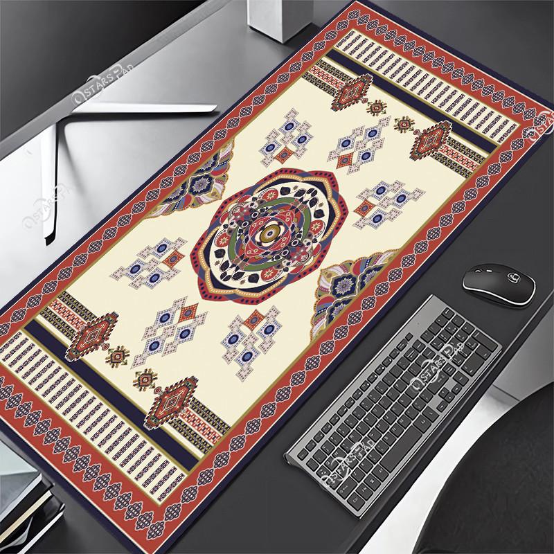 Persian Carpet Mouse Mat xcm Computer Large Mousepad Flower Office Rubber Mat Nonslip Table Pads x Notebook Computer De