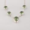 Green Amethyst Gemstone Silver Handmade Necklace16-18" 925 Sterling Silver Women Jewelry Gift For Birthday RN-3-14