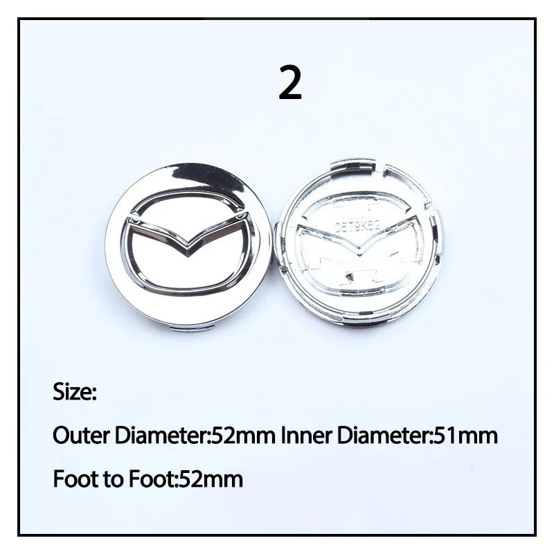 52mm 56mm Car Wheel Center Hub Covers for Mazda Atenza MX3 CX5 2 3 6 323 626 RX8 CX3 RX7 Protege Axela Speed 6
