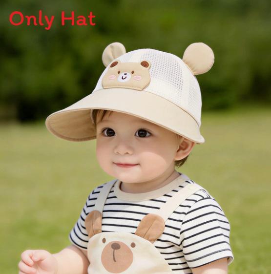 Baby Toddler Summer Breathable Mesh Sun Hat With Wide Brim For Outdoor Sun Protection
