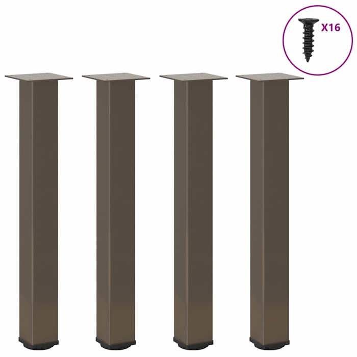 VidaXL Console Table Legs 4 Pieces Natural Steel 72-74 Cm Steel 4012471