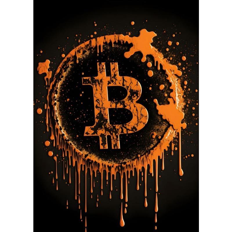 

Neon Bitcoin Canvas Painting Ethereum Art Posters and Print Modern Fashion Pop Wall Pictures for Living Room Home Office Decor 21cm×30cm NoFrame