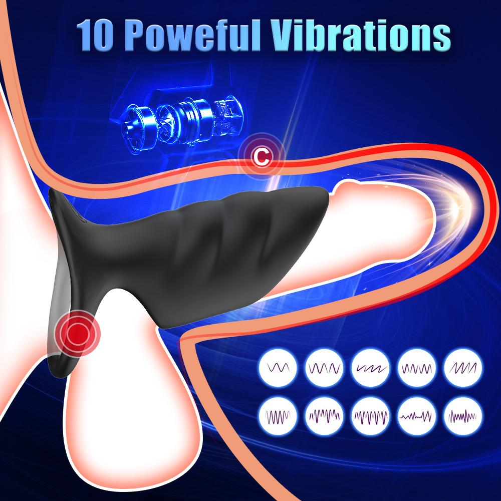 Penis Ring Cockring Vibrator Vaginal Stimulator Men Male Chastity Cock Rings Sleeve Sex Toys For Couple 10 Vibration Modes