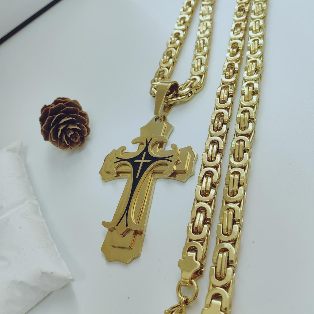 Fashion Trend Personalized 2026 Men's Pendant Necklace Jewelry Cross Jewelry Accessories