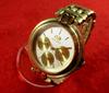 [USED] EC491) Fully functional STERAZZO Gold watch with 24:00 hour hand display for Sundays