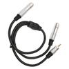 6.35mm Female To 6.35mm Female 3.5mm Male Cable Professional Stereo Sound Adapter for Amplifier Microphone Mixer Speaker