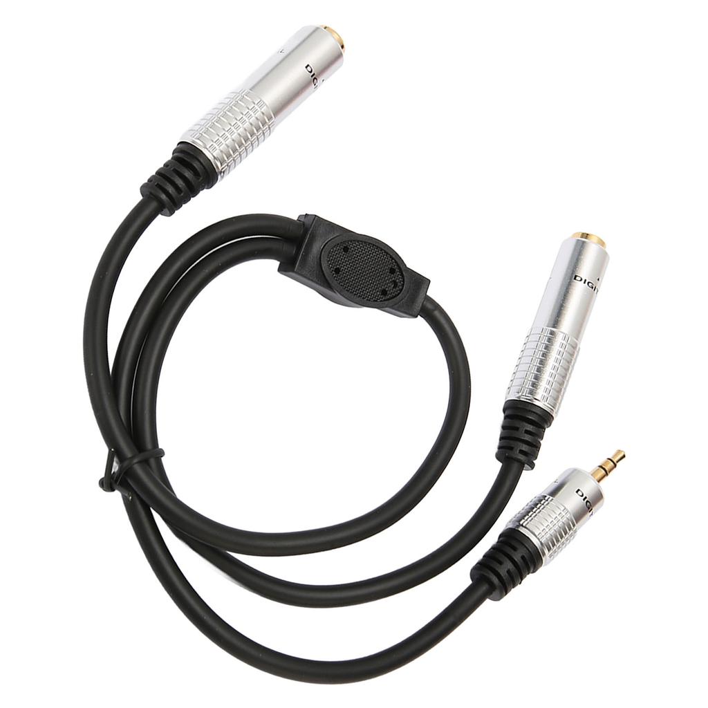 6.35mm Female To 6.35mm Female 3.5mm Male Cable Professional Stereo Sound Adapter for Amplifier Microphone Mixer Speaker