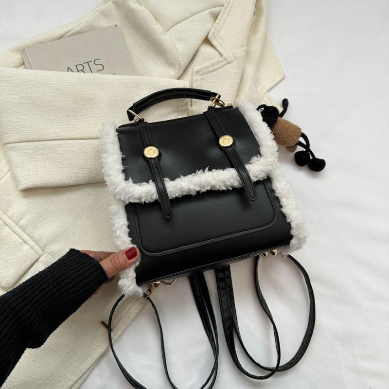 

Modern Fashionable Women s Backpack With Trendy Soft Pu Material And Sleek Magnetic Closure Without Pendant чёрный