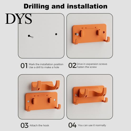 Compact Tool Holder for Balcony Wall Mount Garage Organizer, Heavy Duty ABS Storage Bracket, Weather Waterproof Rack Outdoor Resistant Multi-Purpose