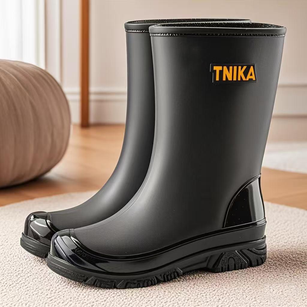 

Мужские средние дождевые туфли модные ночные светоотражающие интегрированный пучок водонепроницаемые туфли нескользящие мужские резиновые сапоги для рыбалки 41