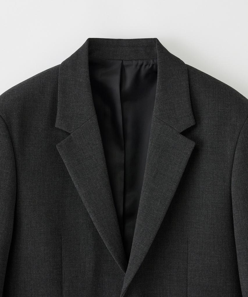 Stco [All Seasons] Four-Way Stretch Essential Setup Blazer_Charcoal Gray (Oversized Fit)_Sejxz82Osc