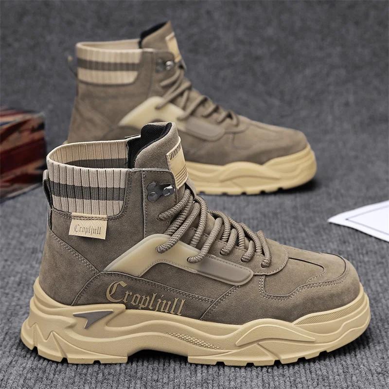 

Casual Shoes Men s Sneakers Ankle Boots Shoes for Men Sports and Leisure Outdoor Boots Soft and Comfortable Thick Bottom New 44