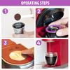 Coffee Capsule Funnel Stainless Steel Coffee Capsules Coffee Filters Cup Coffee Capsule Coffer Set for Keurig 2.0 1.0 Mini Plus