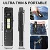 eDC flashlight,rechargeable lED flat flashlight w/Clip & digital display,Pocket flashlight for camping emergency