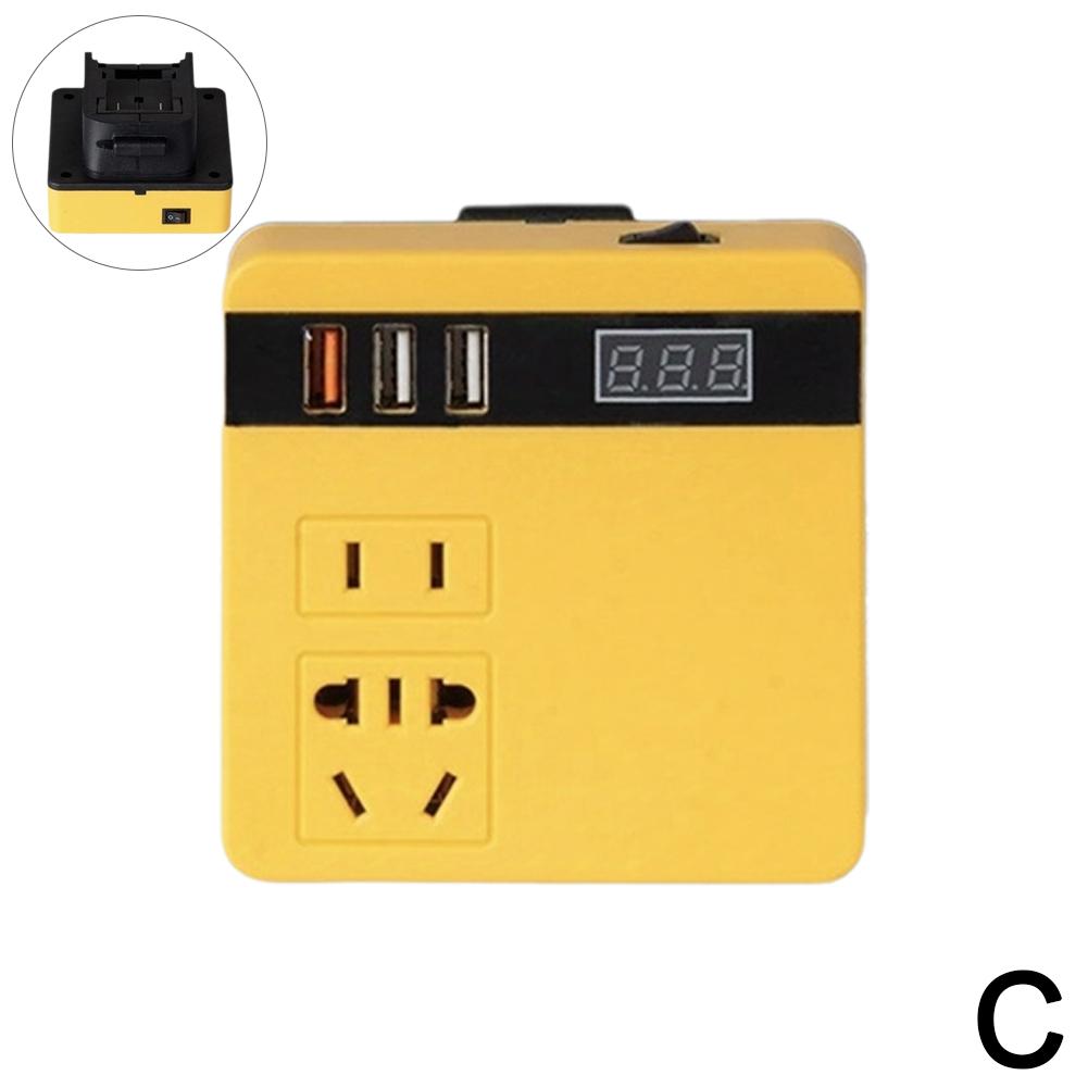 YEX-BUR 4-Ports 350W Power Inverter For Milwaukee 18v Battery, DC 18V To AC 110-120V