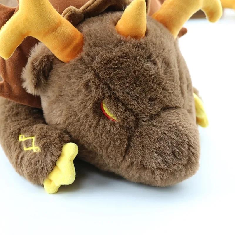 67cm Genshin Impact Plush Toy Game Zhong Li Morax Dragon Toy Soft Stuffed Plushie Doll Pillow Home Decor Children Christmas Gift