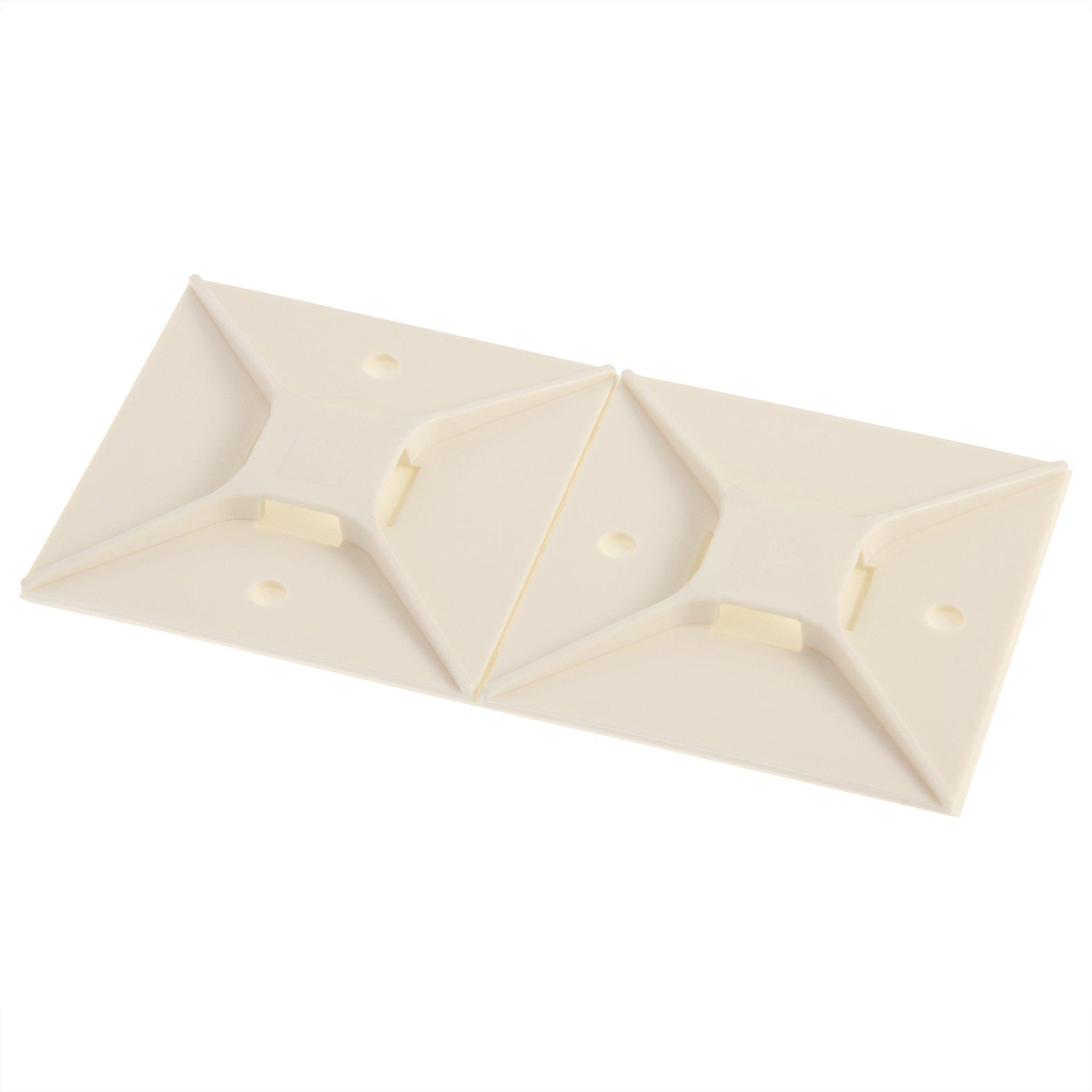 

Panduit Mounting Base with Rubber Adhesive, White, Pack of 50, ABM4H-A-L