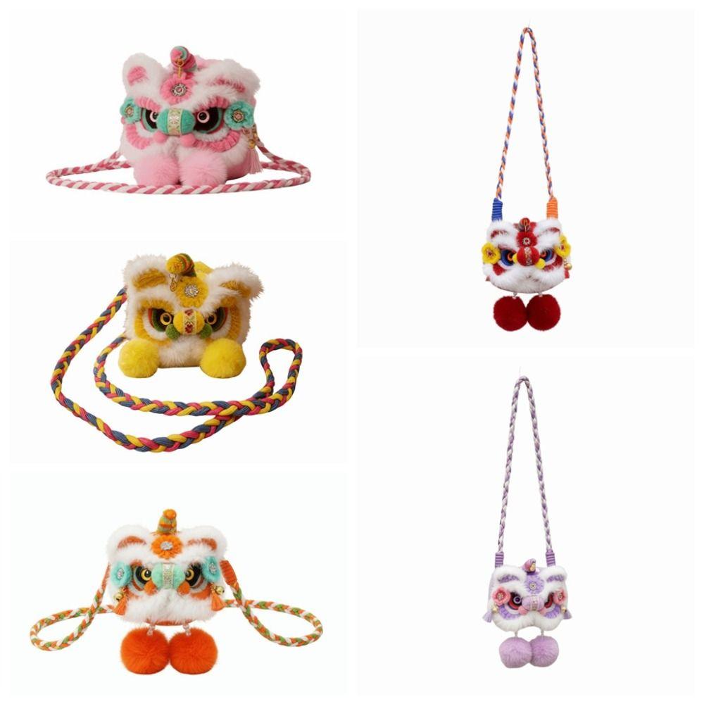 Chinese Style New Year Shoulder Bag Spring Festival Children's Lion Bag Streetwear