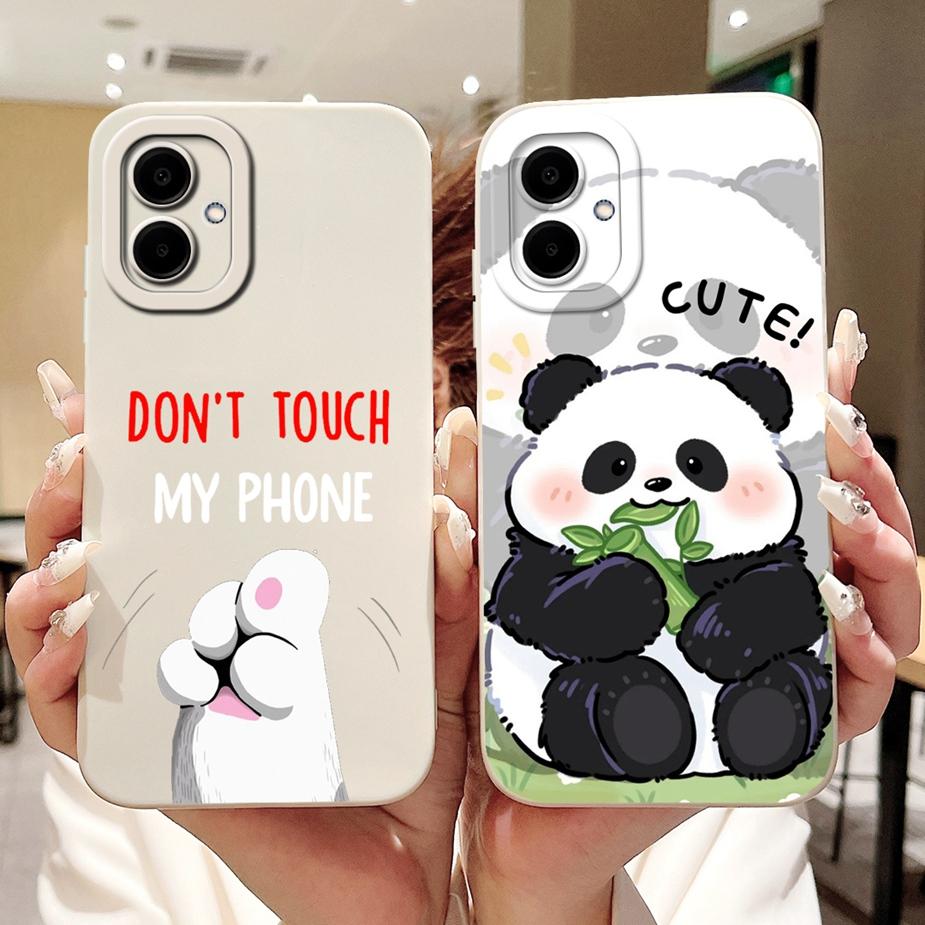 For Samsung Galaxy A06 Case SM-A065F Cute Panda Cartoon Cover Shockproof Phone Case For Samsung A06 A 06 GalaxyA06 4G Soft Shell