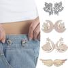1 Pair Adjustable Tightener Waist Buckle for Jeans Waist Pants Tightening Clip Waist Line Button Brooches for Garment Decoration
