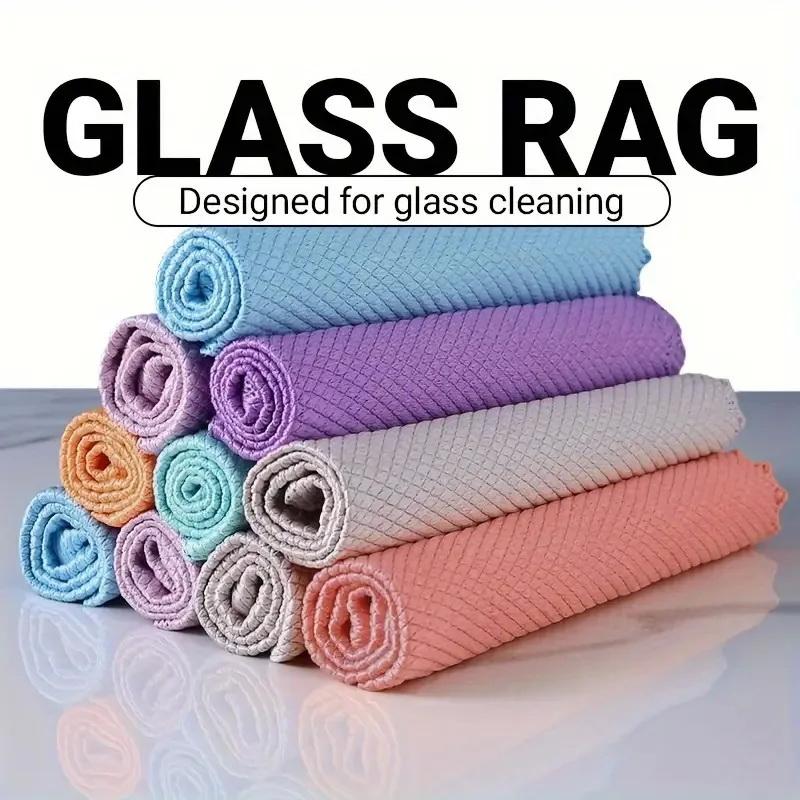 5pcs Set Reusable Kitchen Dish Cloths Absorbent Microfiber Cleaning Cloths Random Color for Dish Cleaning Kitchen Bathroom 5pcs
