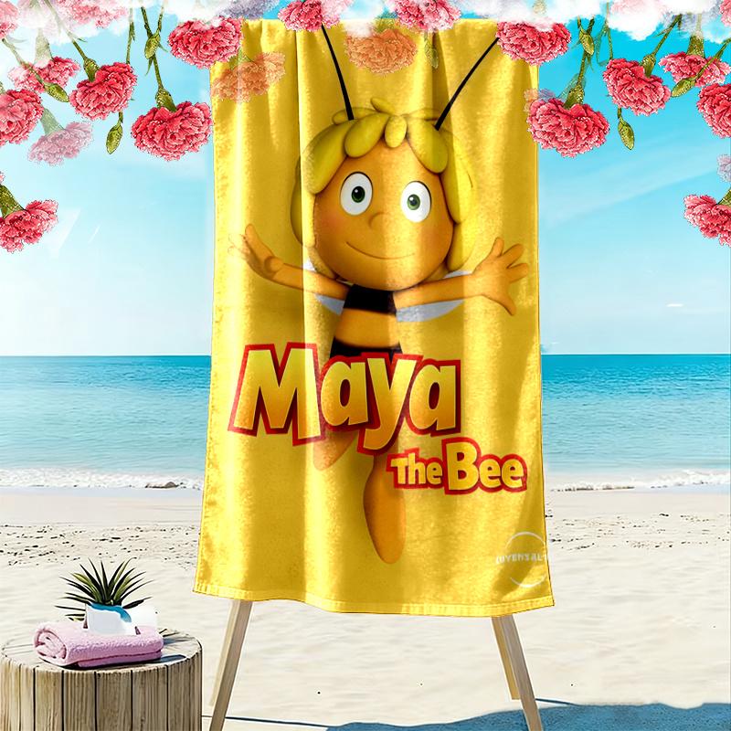 Maya Biene Handtuch, Großes Weiches Schnelltrocknendes Handtuch für Strand Camping Schwimmen