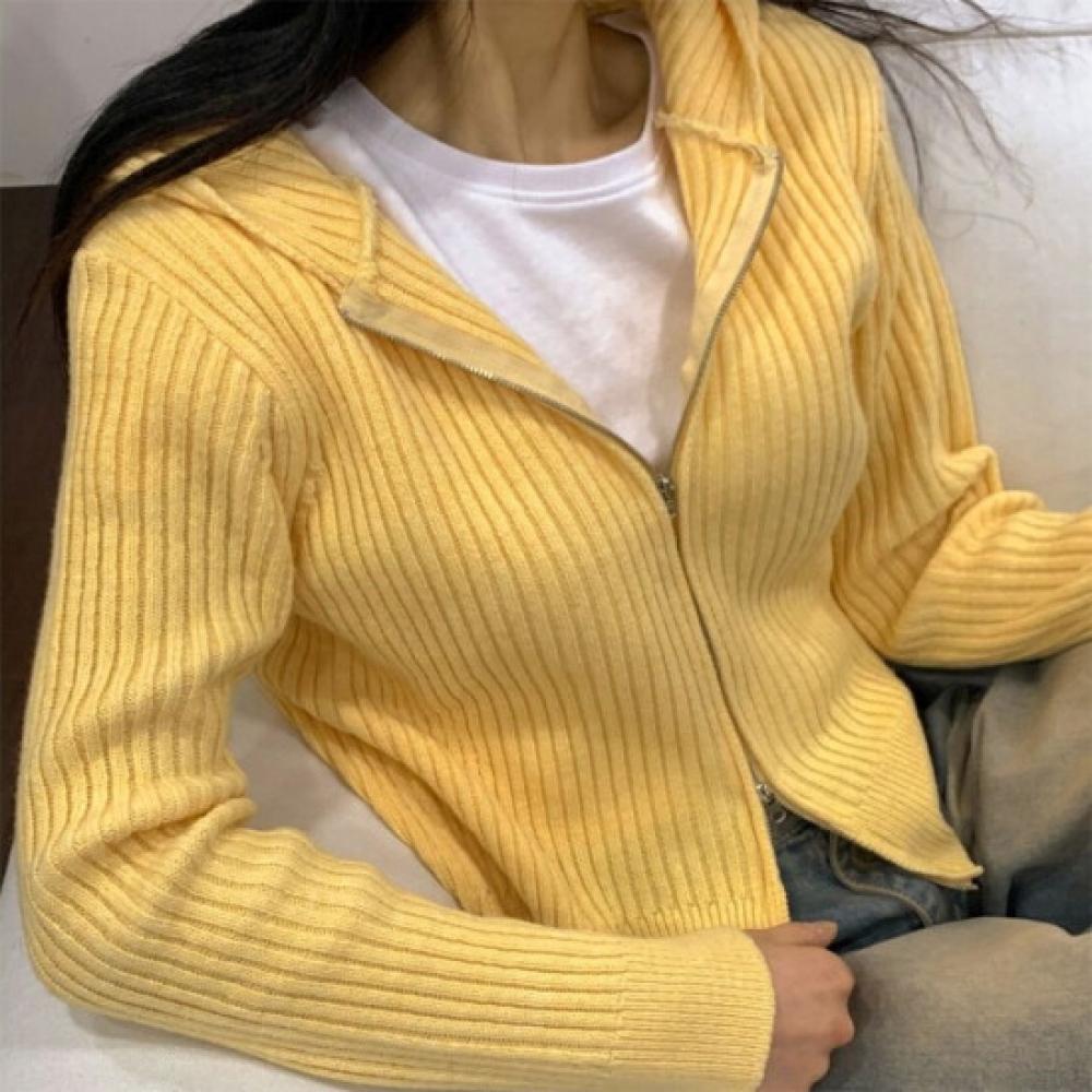 New Arrivals Open Run Slim Fit Knit Hooded Cardigan