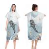 Button Style Large Beach Towel Bath Towels Quick Dry Hooded Cloak Wetsuit Adult Kids Poncho Parent-Child Bathrobe for Swim Surf