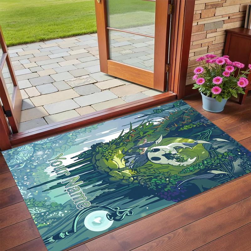Crystal Velvet Rug Custom Name Text, Soft Non Slip Floor Mat Home DecorHollow Knight